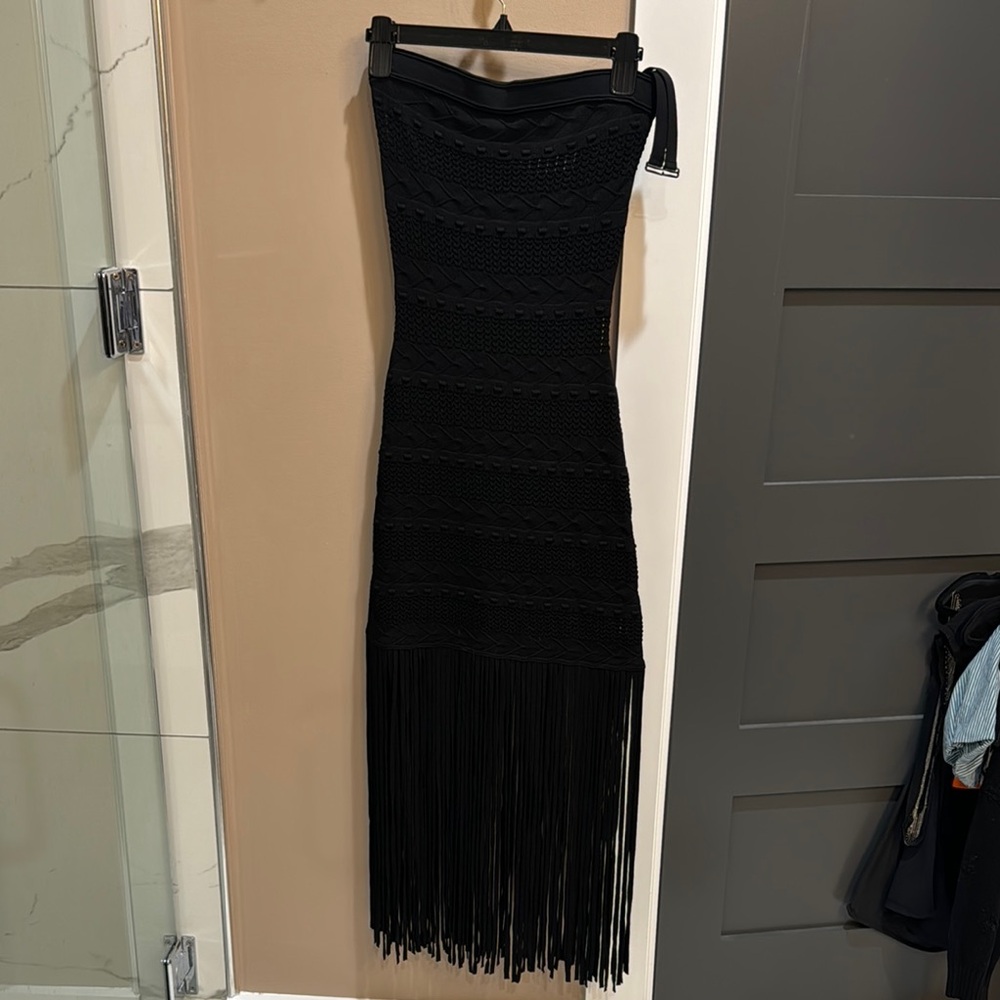 Sandro Crochet Fringe Dress